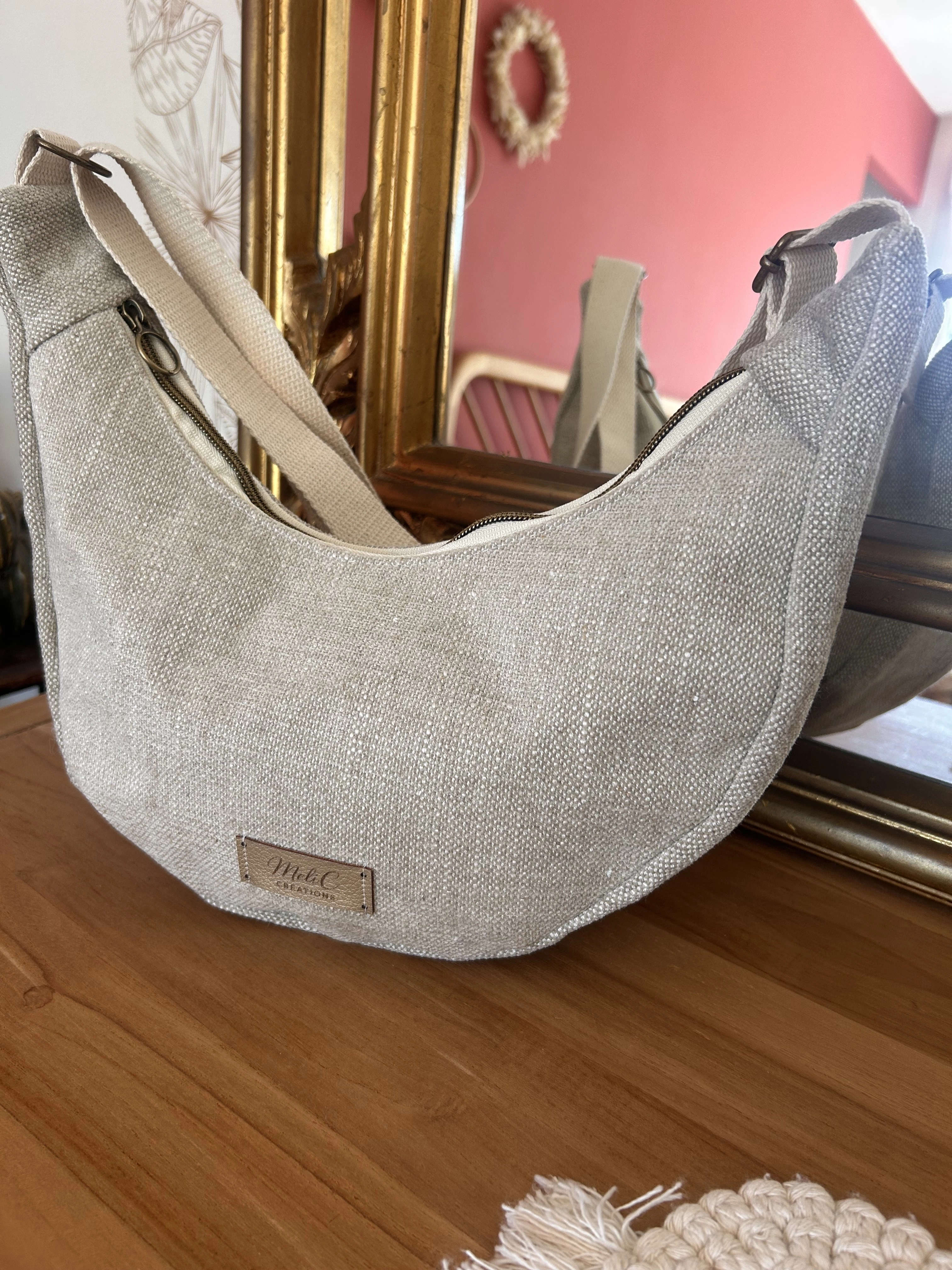 Demi-lune beige sable